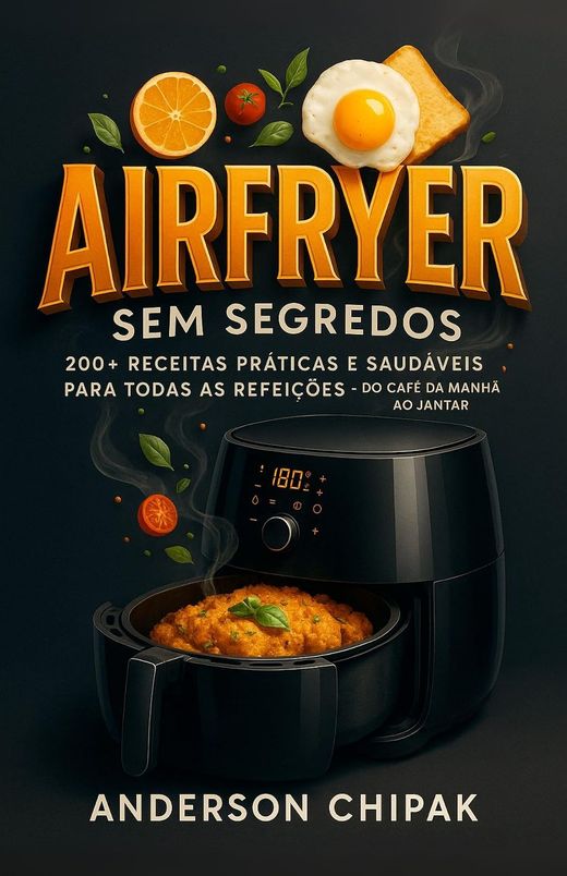 Capa do livro Airfryer Sem Segredos, de Anderson Chipak — receitas e técnicas para fritadeira sem óleo
