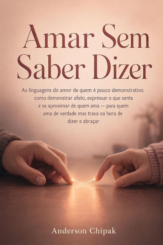 Capa do livro Amar Sem Saber Dizer, de Anderson Chipak — sobre demonstrar afeto e linguagens do amor