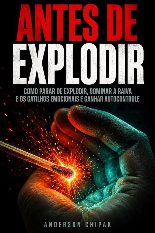 Capa do livro Antes de Explodir, de Anderson Chipak — sobre raiva, impulsividade e autocontrole