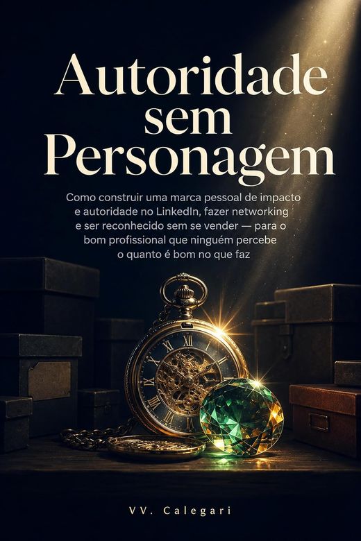 Capa do livro Autoridade sem Personagem, de V.V. Calegari — sobre marca pessoal e reputação