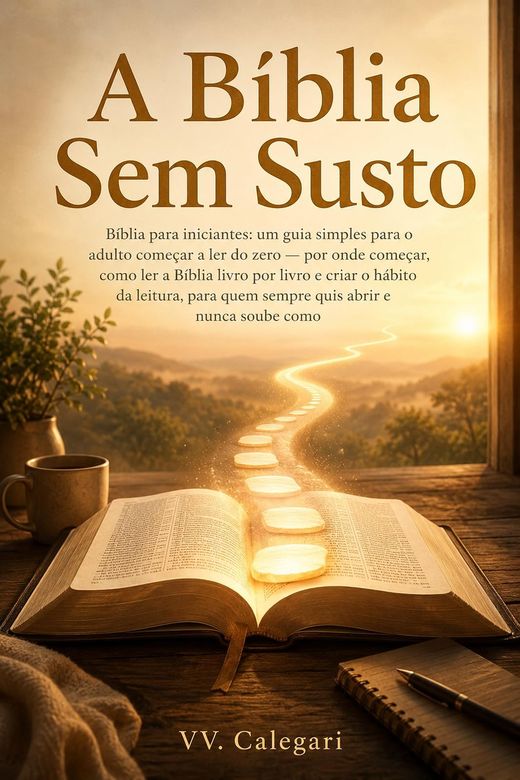 Capa do livro A Bíblia Sem Susto, de V.V. Calegari — sobre começar a ler a Bíblia do zero, com um mapa
