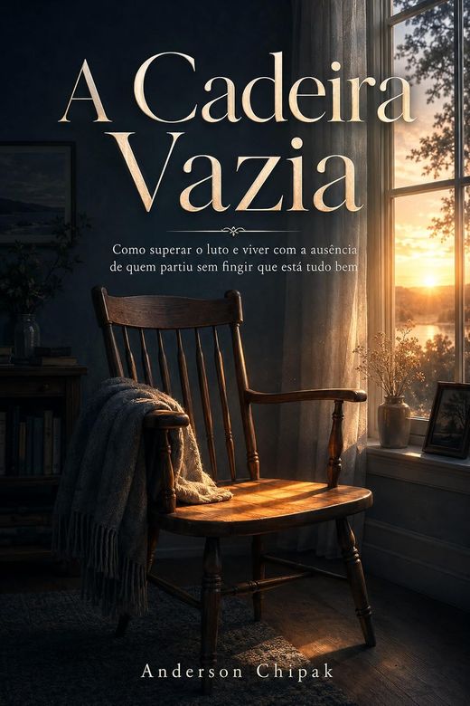Capa do livro A Cadeira Vazia, de Anderson Chipak — sobre luto, saudade e a travessia da perda