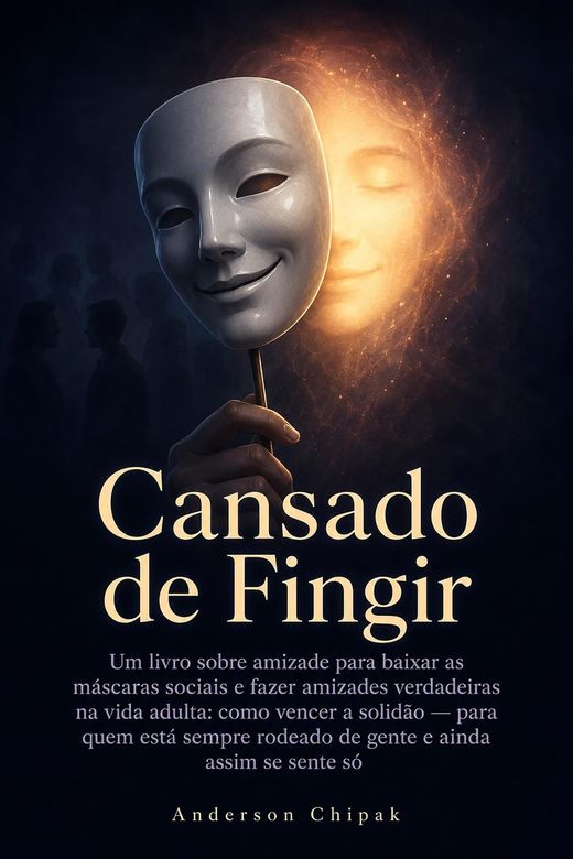 Capa do livro Cansado de Fingir, de Anderson Chipak — sobre amizade e solidão na vida adulta