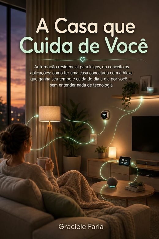 Capa do livro A Casa que Cuida de Você, de Graciele Faria — sobre automação residencial com Alexa