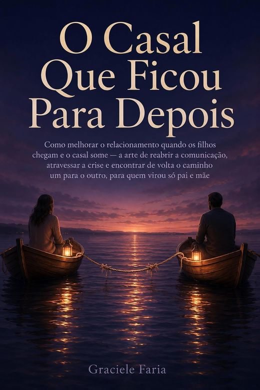 Capa do livro O Casal Que Ficou Para Depois, de Graciele Faria — sobre o casal depois da chegada dos filhos