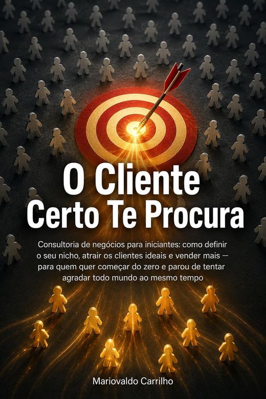 Capa do livro O Cliente Certo Te Procura, de Mariovaldo Carrilho — sobre nicho e atração de clientes