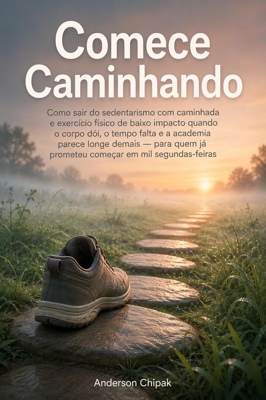 Capa do livro Comece Caminhando, de Anderson Chipak — sobre sair do sedentarismo caminhando