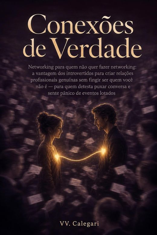 Capa do livro Conexões de Verdade, de V.V. Calegari — sobre networking para introvertidos