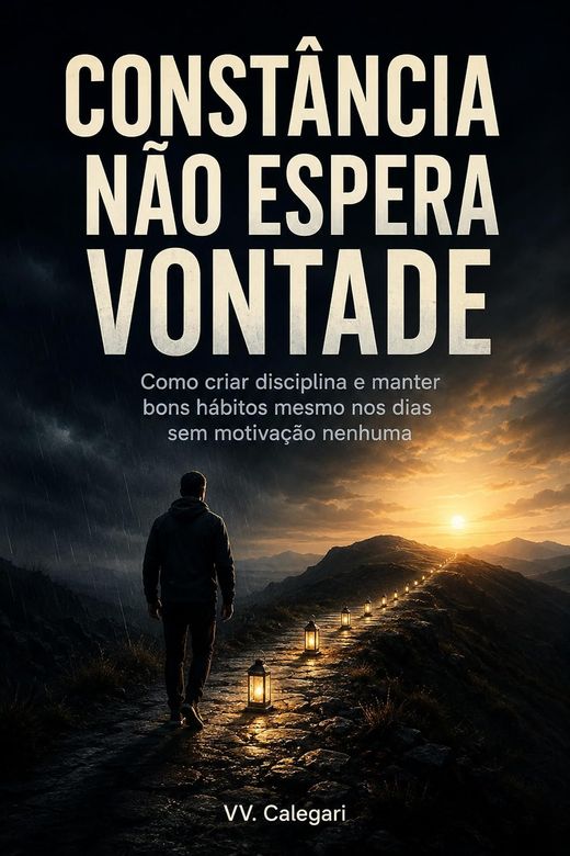 Capa do livro Constância Não Espera Vontade, de V.V. Calegari — sobre autodisciplina e hábito