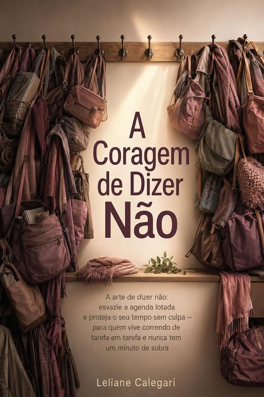 Capa do livro A Coragem de Dizer Não, de Leliane Calegari — sobre limites, agenda e tempo próprio
