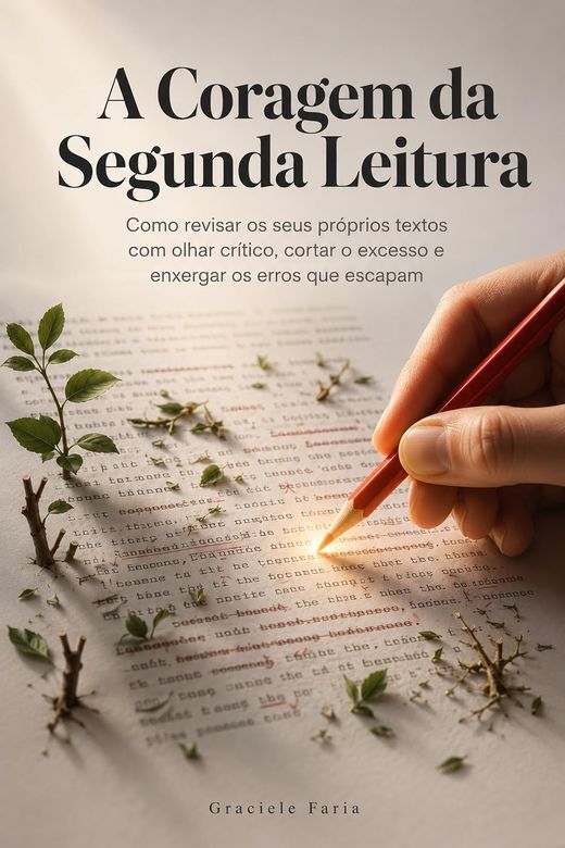 Capa do livro A Coragem da Segunda Leitura, de Graciele Faria — sobre revisar o próprio texto