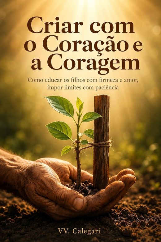 Capa do livro Criar com o Coração e a Coragem, de V.V. Calegari — sobre educar os filhos na fé
