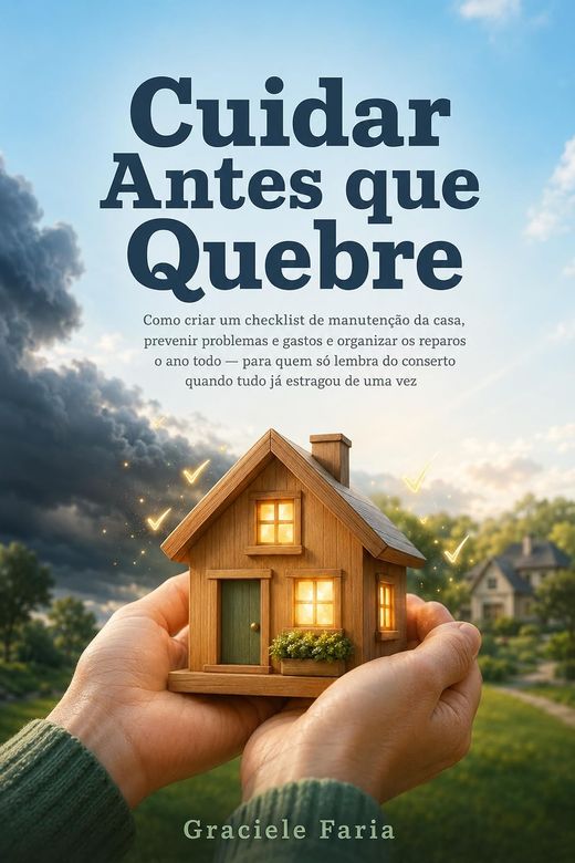 Capa do livro Cuidar Antes que Quebre, de Graciele Faria — sobre manutenção preventiva da casa