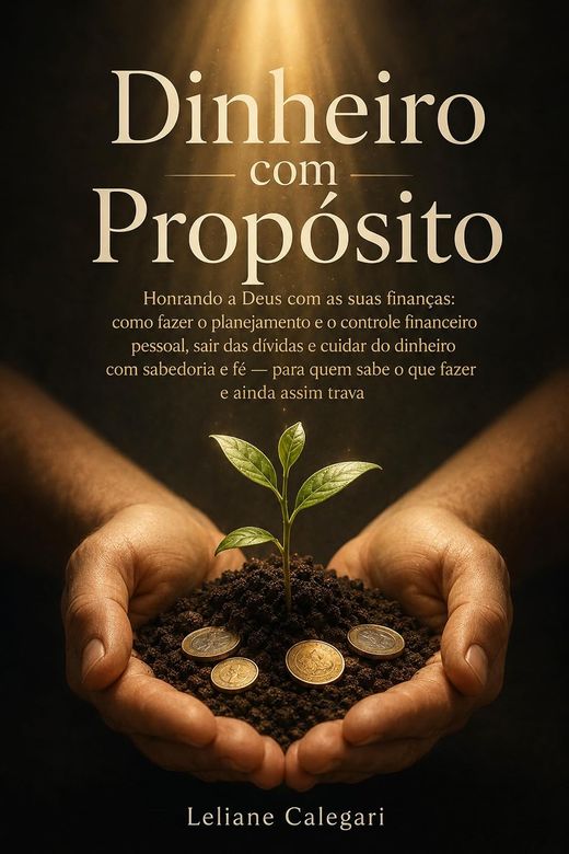 Capa do livro Dinheiro com Propósito, de Leliane Calegari — sobre finanças, dívidas e fé