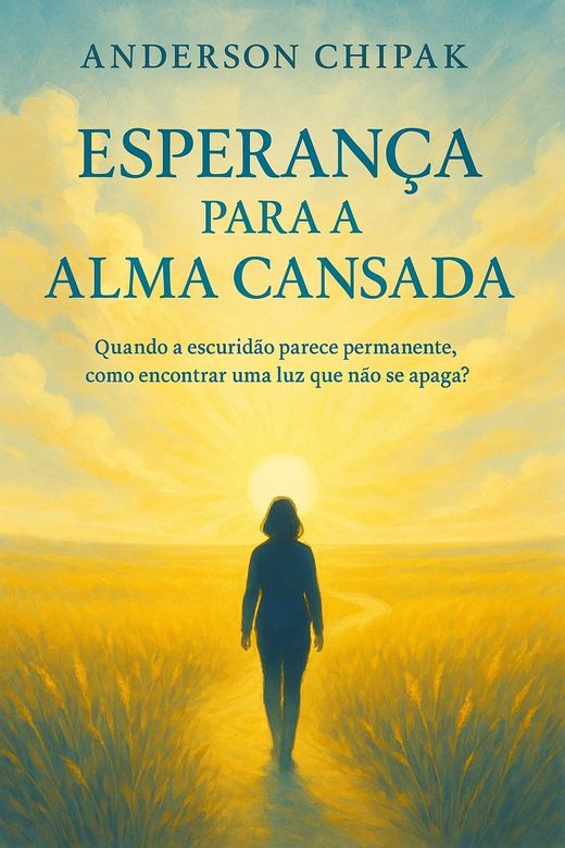 Capa do livro Esperança para a Alma Cansada, de Anderson Chipak — sobre depressão, fé e escuridão
