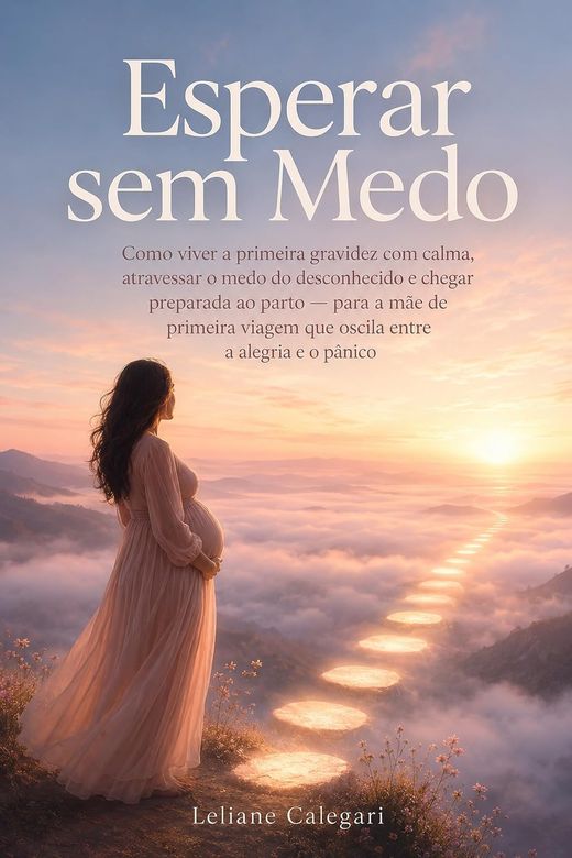 Capa do livro Esperar sem Medo, de Leliane Calegari — sobre a primeira gravidez e o medo de primeira viagem
