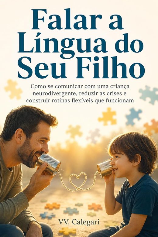 Capa do livro Falar a Língua do Seu Filho, de V.V. Calegari — sobre comunicação com criança autista