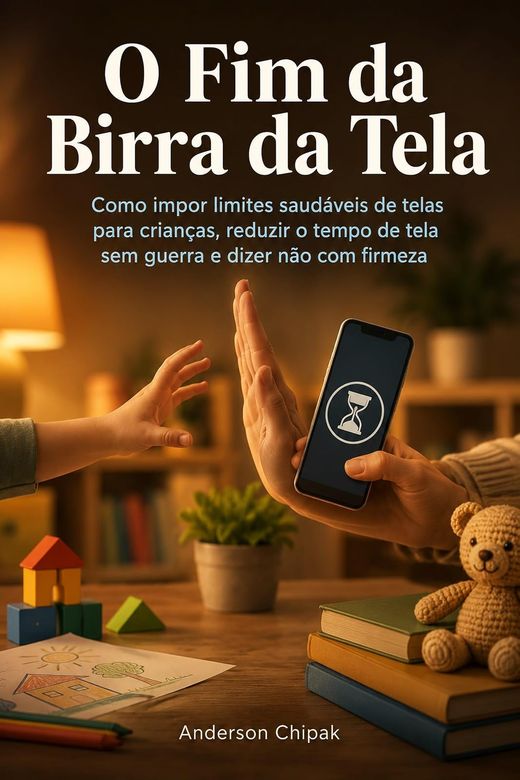 Capa do livro O Fim da Birra da Tela, de Anderson Chipak — sobre limite de tela e birra infantil