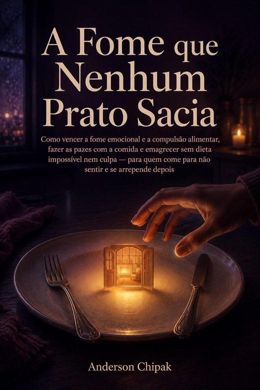Capa do livro A Fome que Nenhum Prato Sacia, de Anderson Chipak — sobre fome emocional