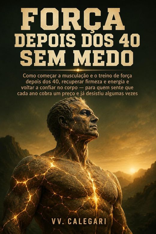 Capa do livro de V.V. Calegari — sobre voltar a treinar força com segurança na maturidade