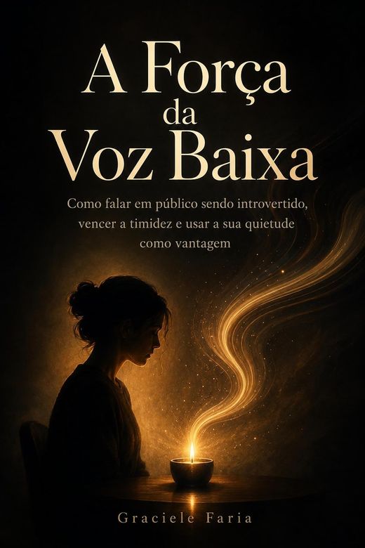 Capa do livro A Força da Voz Baixa, de Graciele Faria — sobre falar em público sendo introvertido
