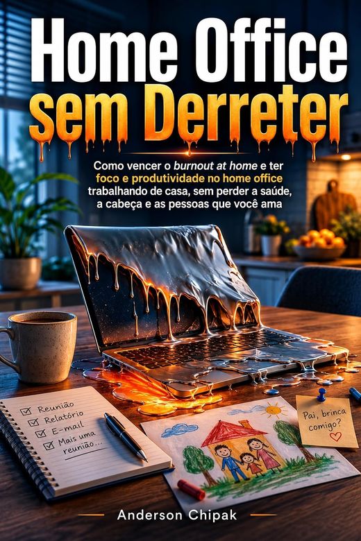 Capa do livro Home Office sem Derreter, de Anderson Chipak — sobre burnout e limites no trabalho em casa
