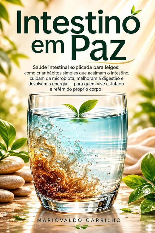 Capa do livro Intestino em Paz, de Mariovaldo Carrilho — sobre saúde intestinal e microbiota