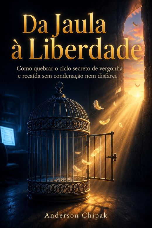 Capa do livro Da Jaula à Liberdade, de Anderson Chipak — sobre vício, vergonha e ciclo de recaída