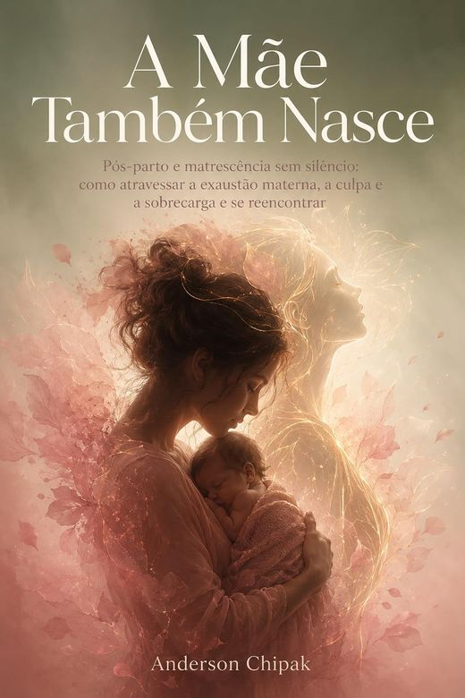 Capa do livro A Mãe Também Nasce, de Anderson Chipak — sobre matrescência e pós-parto