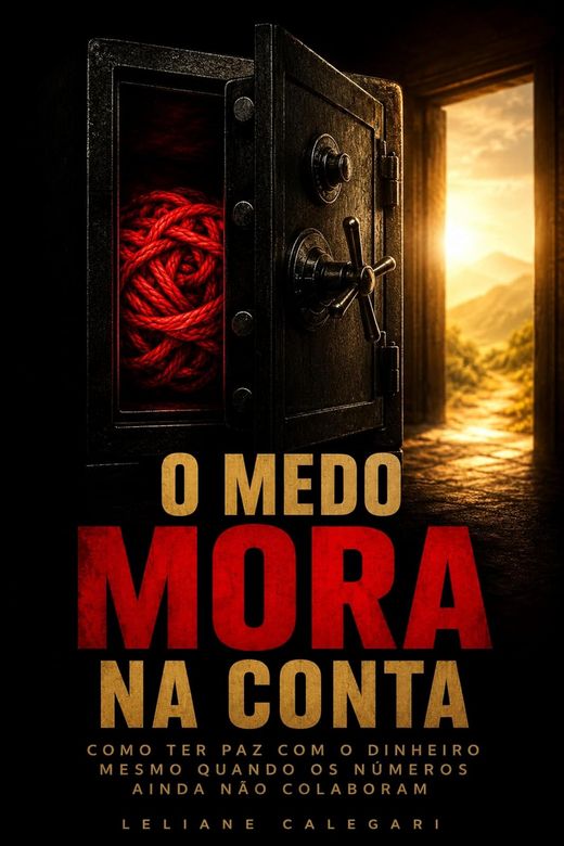 Capa do livro O Medo Mora na Conta, de Leliane Calegari — sobre ansiedade financeira sem dívida