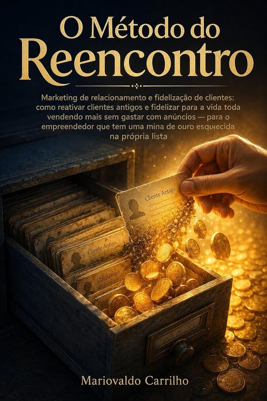 Capa do livro O Método do Reencontro, de Mariovaldo Carrilho — sobre reativar e fidelizar clientes antigos