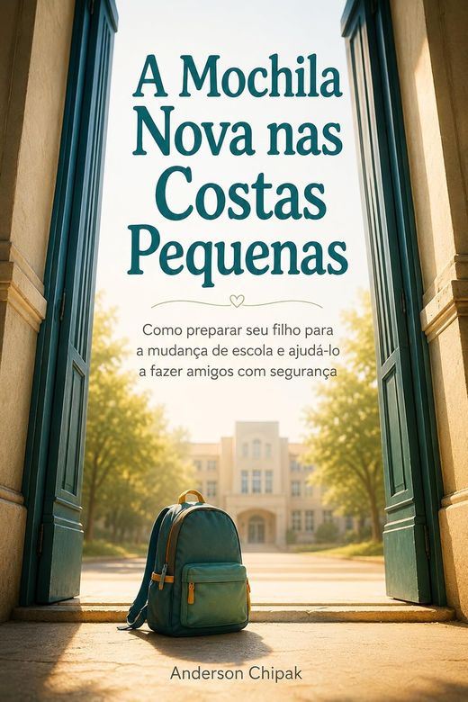 Capa do livro A Mochila Nova nas Costas Pequenas, de Anderson Chipak — sobre adaptação escolar