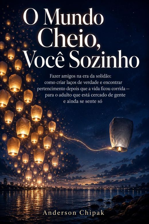 Capa do livro O Mundo Cheio, Você Sozinho, de Anderson Chipak — sobre solidão e amizade adulta