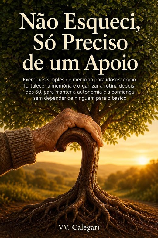 Capa do livro Não Esqueci, Só Preciso de um Apoio, de V.V. Calegari — sobre memória e autonomia