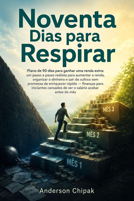 Capa do livro Noventa Dias para Respirar, de Anderson Chipak — sobre renda extra e finanças para iniciantes
