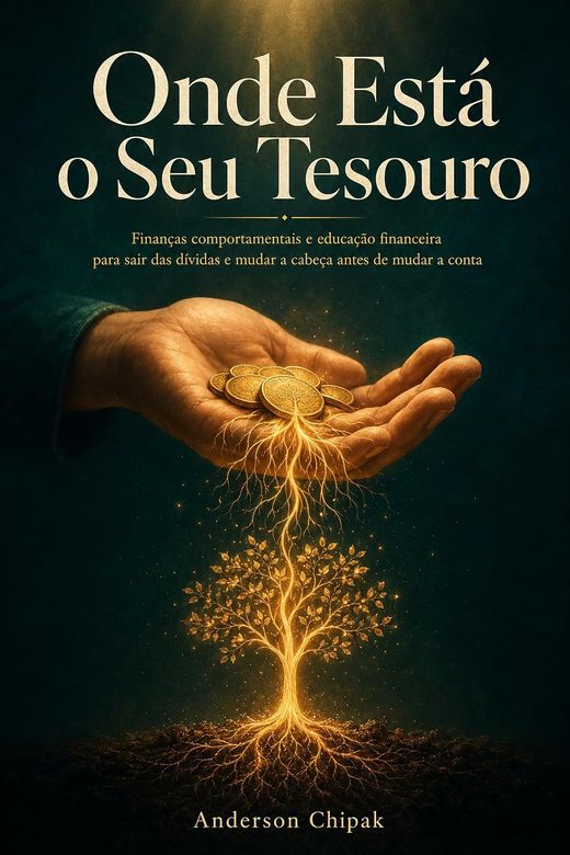 Capa do livro Onde Está o Seu Tesouro, de Anderson Chipak — sobre psicologia financeira e dívidas