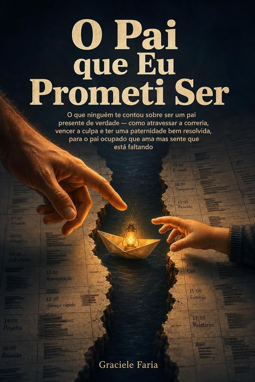 Capa do livro O Pai que Eu Prometi Ser, de Graciele Faria — sobre paternidade presente e distância