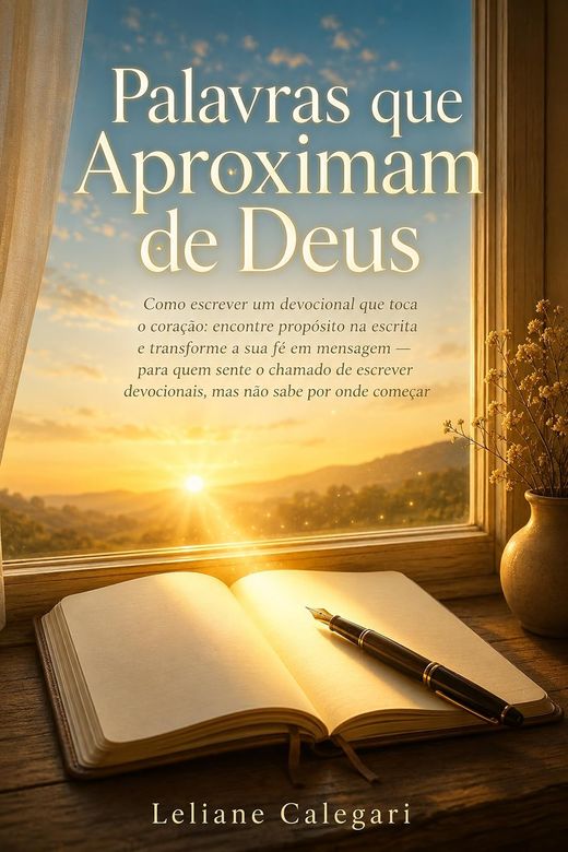 Capa do livro Palavras que Aproximam de Deus, de Leliane Calegari — sobre escrever devocionais