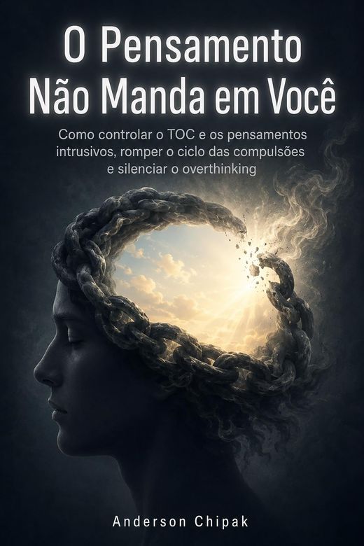Capa do livro O Pensamento Não Manda em Você, de Anderson Chipak — sobre TOC e pensamentos intrusivos