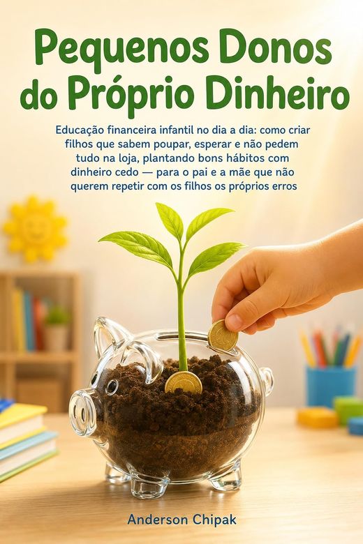 Capa do livro Pequenos Donos do Próprio Dinheiro, de Anderson Chipak — sobre educação financeira infantil