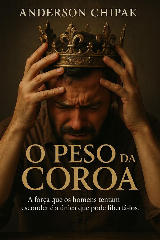 Capa do livro O Peso da Coroa, de Anderson Chipak — sobre masculinidade, exaustão e rendição