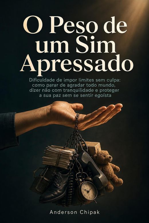 Capa do livro O Peso de um Sim Apressado, de Anderson Chipak — sobre dizer não sem culpa