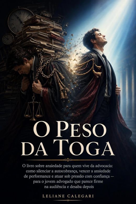 Capa do livro O Peso da Toga, de Leliane Calegari — sobre ansiedade de performance no Direito