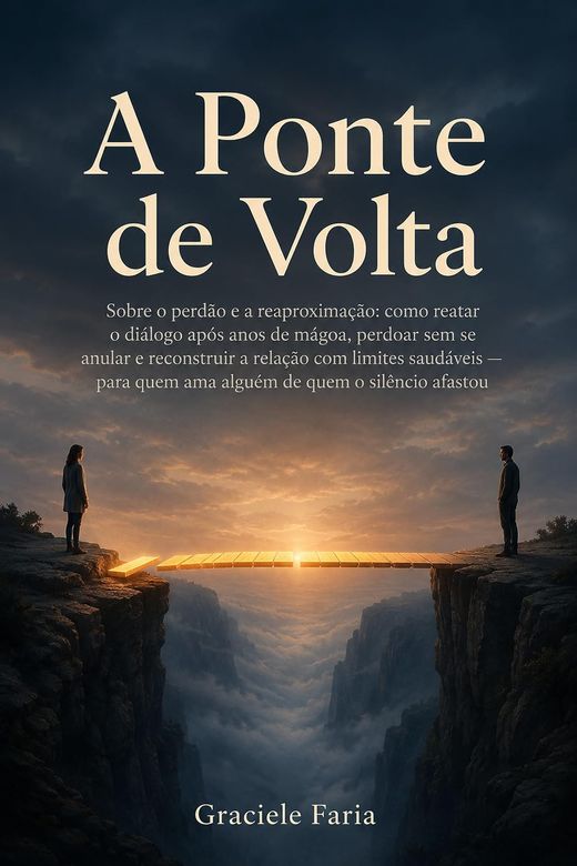 Capa do livro A Ponte de Volta, de Graciele Faria — sobre reatar o diálogo depois de anos de afastamento