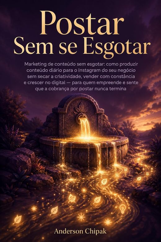 Capa do livro Postar Sem se Esgotar, de Anderson Chipak — sobre conteúdo no Instagram sem esgotamento