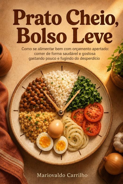 Capa do livro Prato Cheio, Bolso Leve, de Mariovaldo Carrilho — sobre comer bem com orçamento apertado