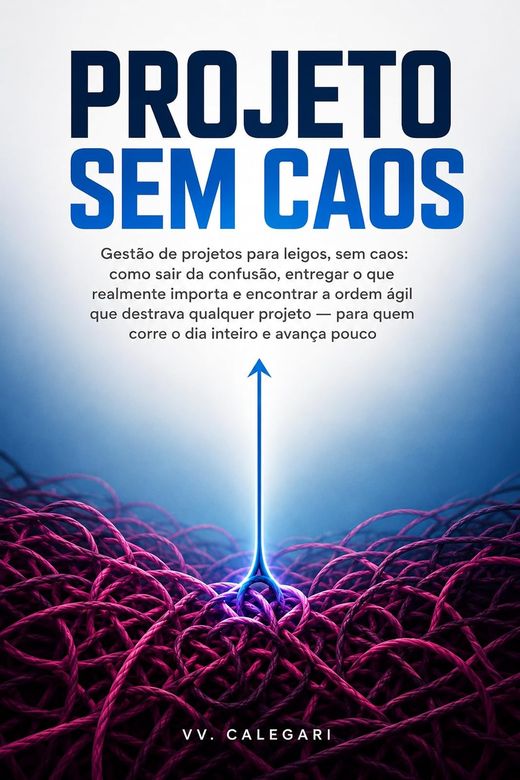 Capa do livro Projeto sem Caos, de V.V. Calegari — sobre gestão de projetos na rotina real