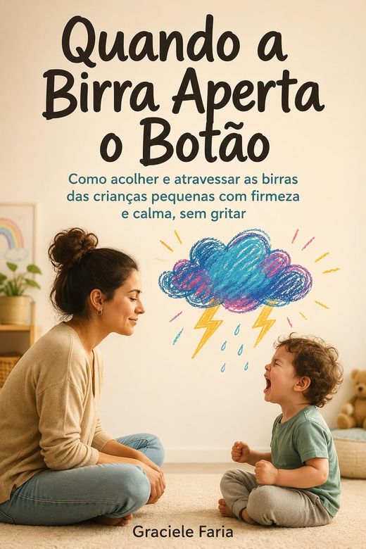 Capa do livro Quando a Birra Aperta o Botão, de Graciele Faria — sobre birras e o gatilho do adulto