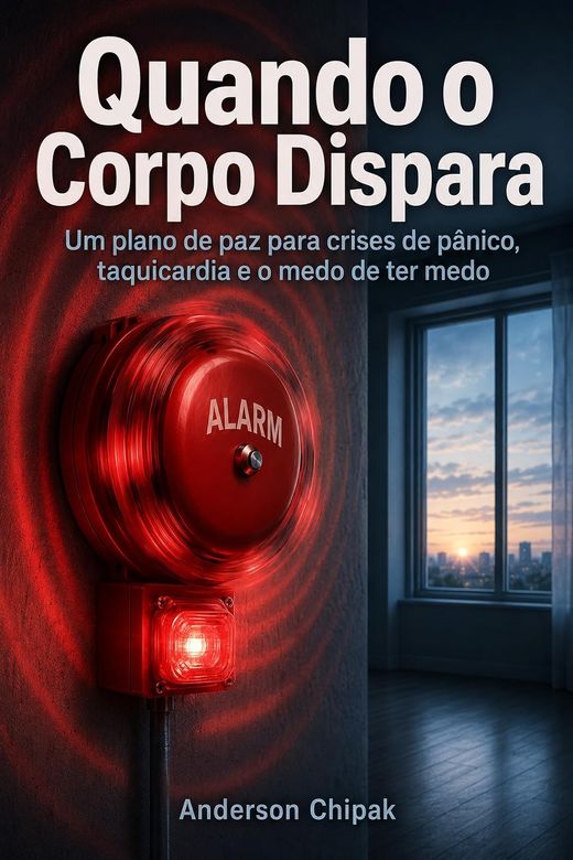 Capa do livro Quando o Corpo Dispara, de Anderson Chipak — sobre crises de pânico e taquicardia