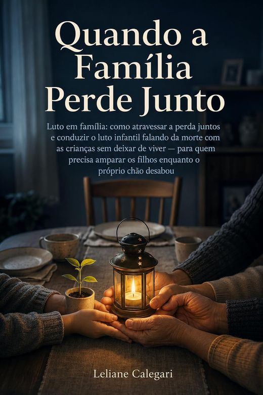 Capa do livro Quando a Família Perde Junto, de Leliane Calegari — sobre luto infantil e a família enlutada